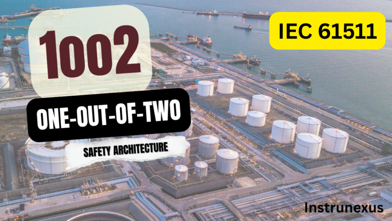 Visual explanation of the 1oo2 (one-out-of-two) safety architecture