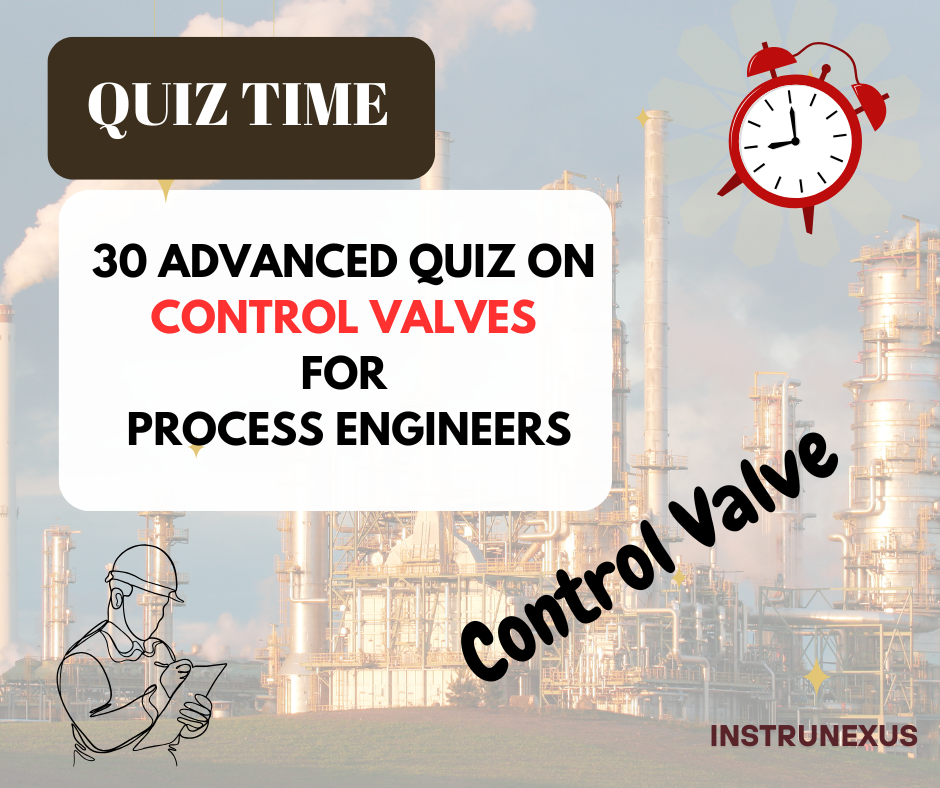 Advanced quiz on Control valves for Process Engineers