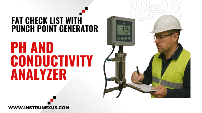 pH and Conductivity Analysers – FAT Check List