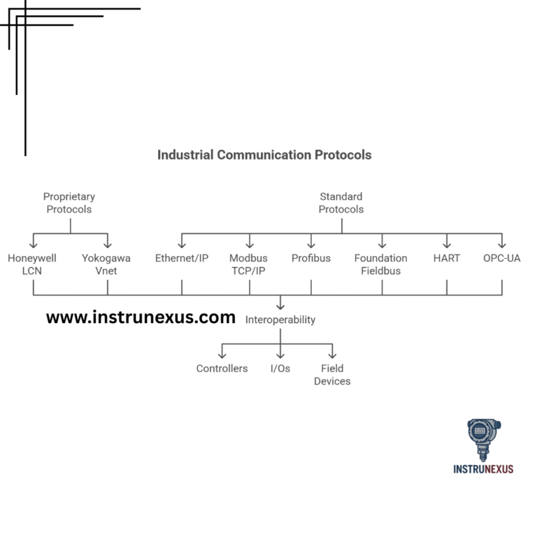 What are the communication protocols used in DCS