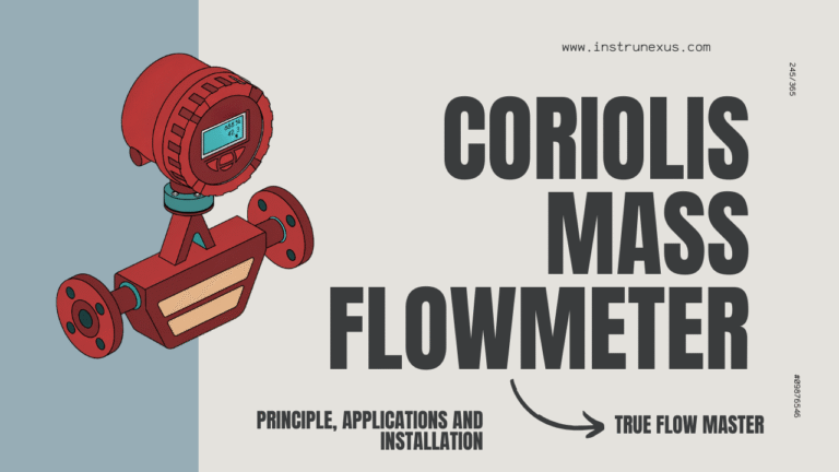 Coriolis Mass Flowmeter : Working principle, Design and Applications