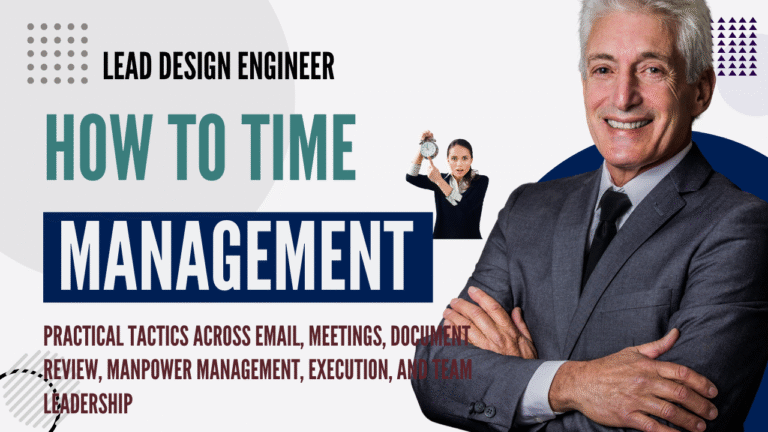 Lead Design Engineer : How to Effectively Manage Your Time for higher productivity