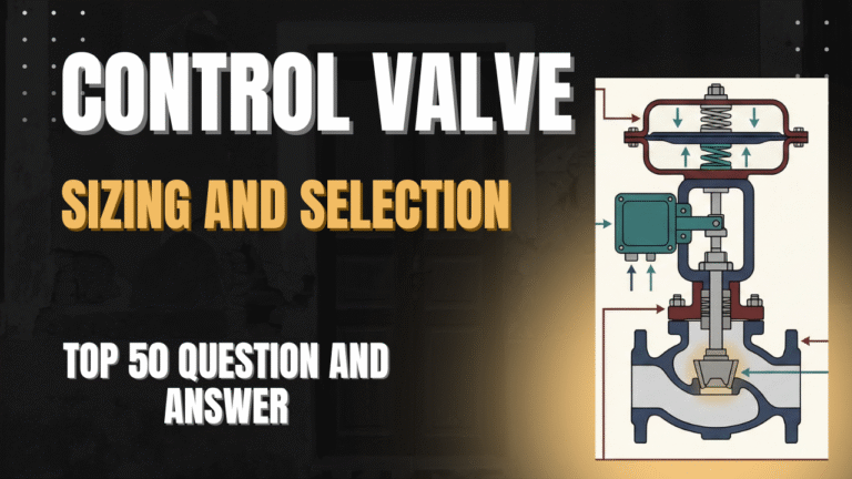 Control Valve Sizing and Selection : Top 50 Interview Question and Answers